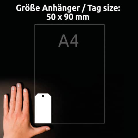 Cartellini micro-perforati Avery ultraresistenti in plastica da 190µ rettangolari in conf. da 100 pz T3002-10